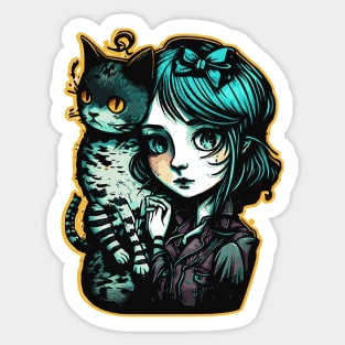 Cat Girl Sticker